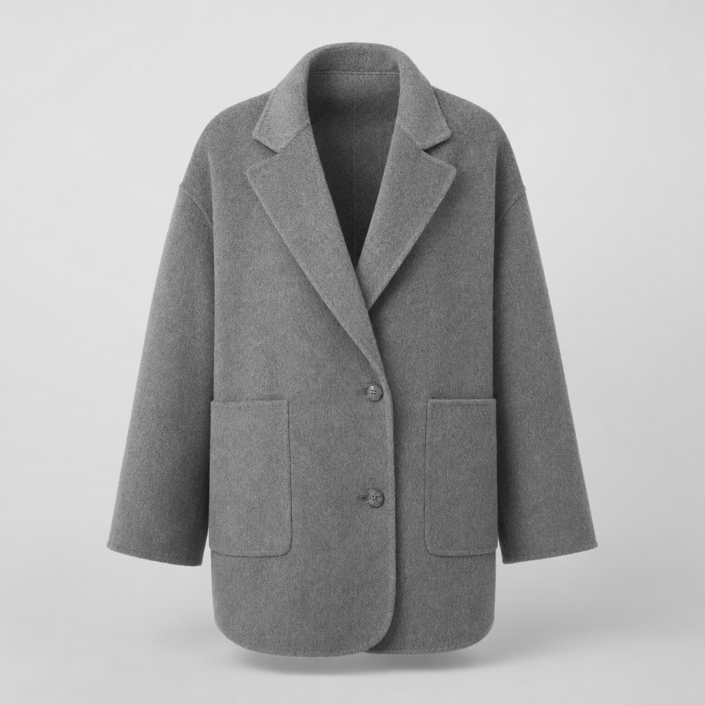 Women's Oversized Wool-Blend Shirt Jacket | Pemberton in Camel - Juana Fashion
