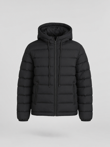 Women's Hooded Down Jacket | Everett in Black - Juana Fashion