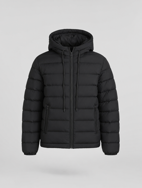Women's Hooded Down Jacket | Everett in Black - Juana Fashion