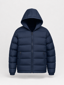Women's Hooded Down Jacket | Everett in Ivory - Juana Fashion