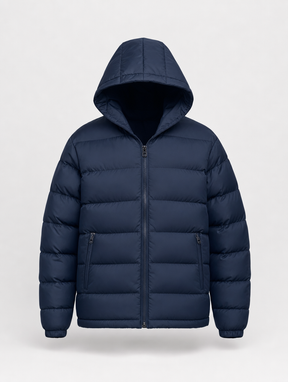 Women's Hooded Down Jacket | Everett in Ivory - Juana Fashion