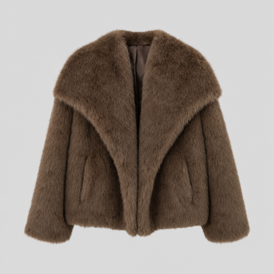 Women's Faux Fur Coat | Glenmore in Brown - Juana Fashion