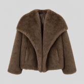 Women's Faux Fur Coat | Glenmore in Brown - Juana Fashion