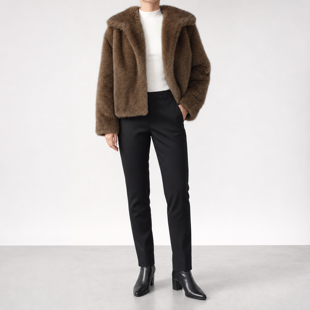 Women's Faux Fur Coat | Glenmore in Brown - Juana Fashion