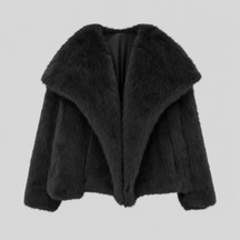 Women's Faux Fur Coat | Glenmore in Black - Juana Fashion