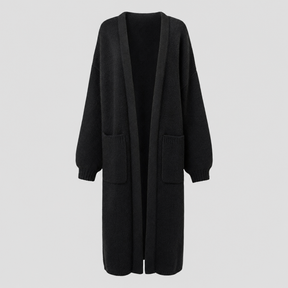 Women's Long Coatigan | Kelmscott in Black - Juana Fashion
