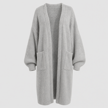 Women's Long Coatigan | Kelmscott in Gray - Juana Fashion