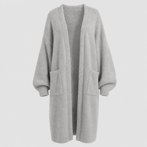 Women's Long Coatigan | Kelmscott in Gray - Juana Fashion