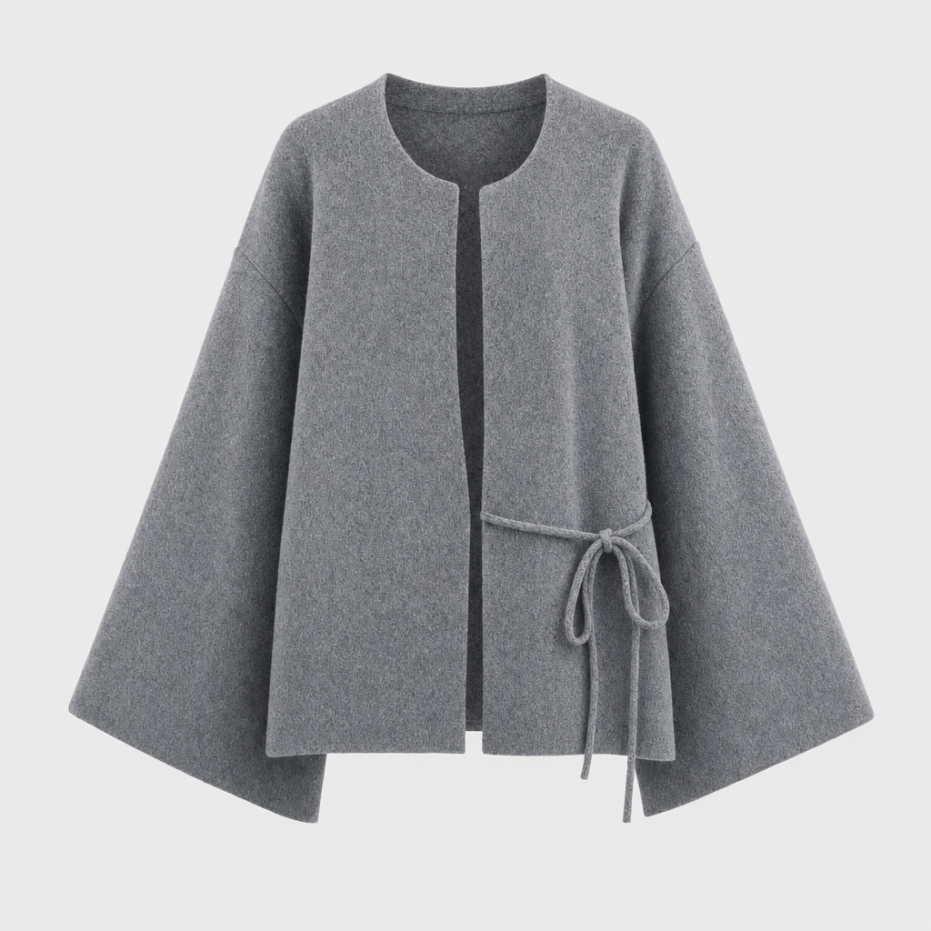 Women's Knit Kimono Jacket | Lindale in Gray - Juana Fashion