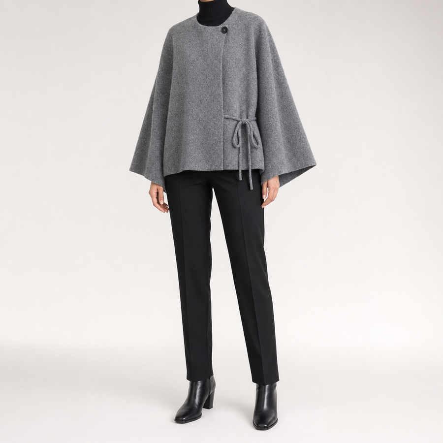 Women's Knit Kimono Jacket | Lindale in Gray - Juana Fashion