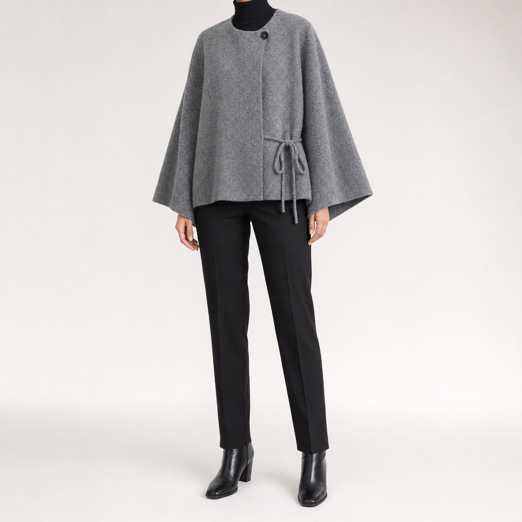 Women's Knit Kimono Jacket | Lindale in Gray - Juana Fashion