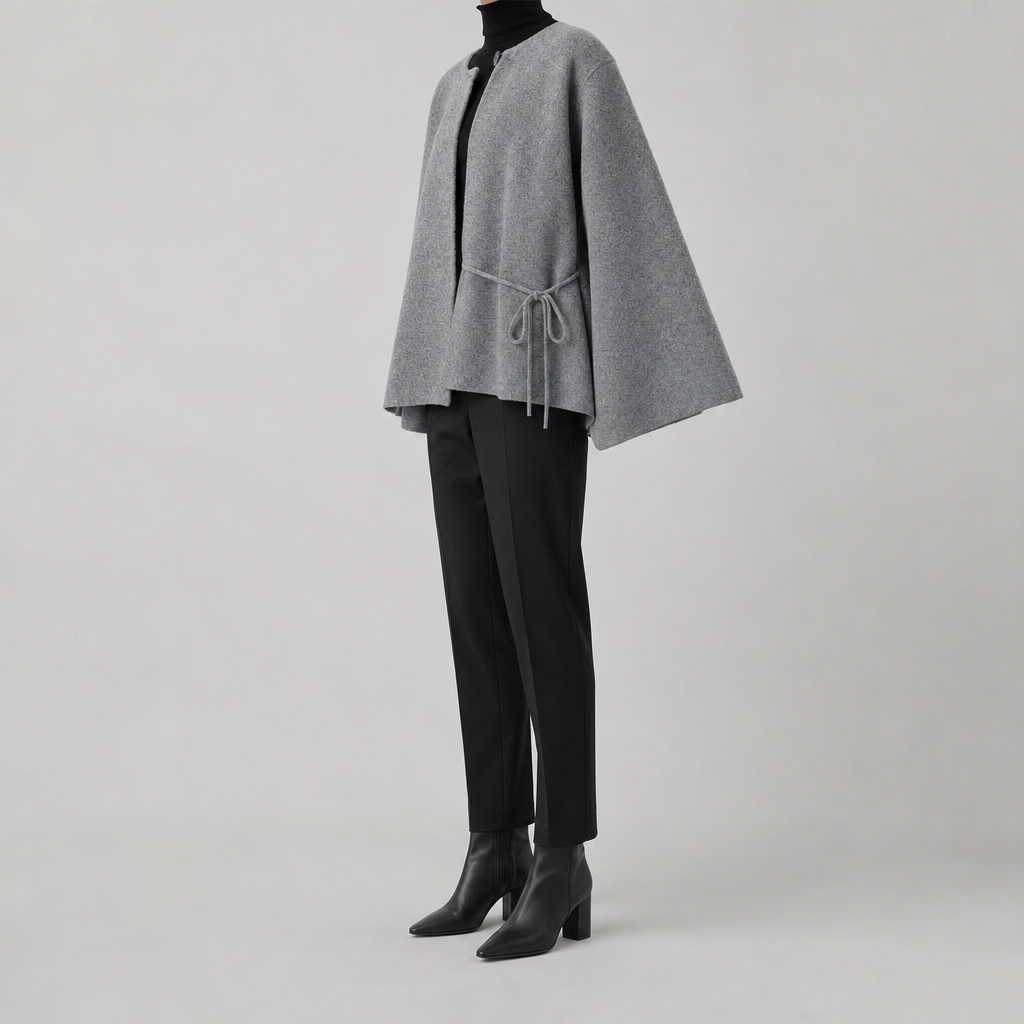 Women's Knit Kimono Jacket | Lindale in Gray - Juana Fashion