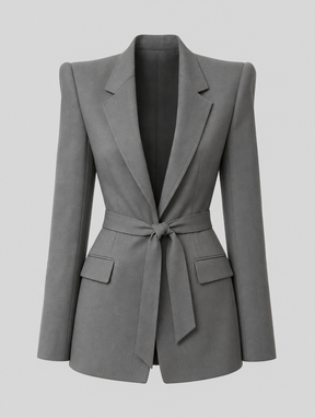 Women's Oversized Belted Blazer | Rothwell in Black - Juana Fashion