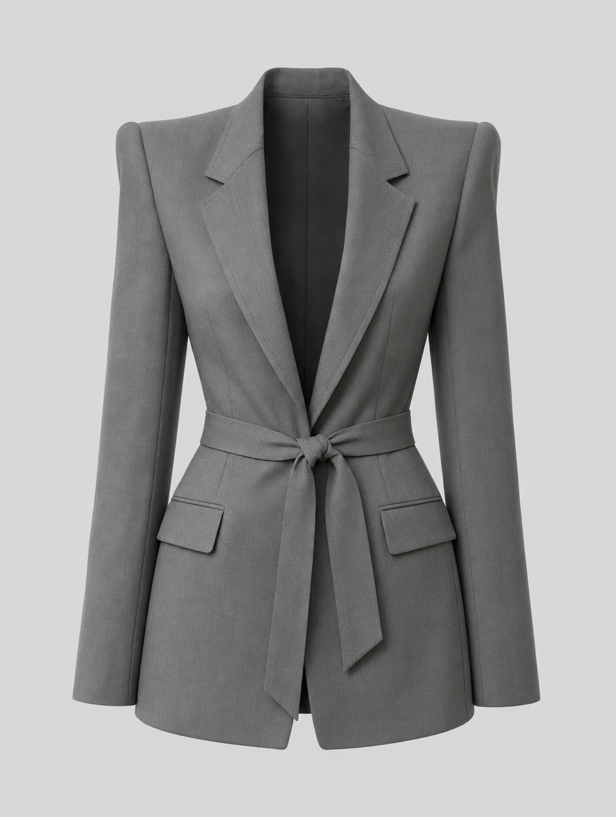 Women's Oversized Belted Blazer | Rothwell in Black - Juana Fashion
