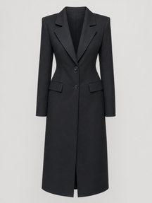 Women's Long Blazer Coat | Standon in Black - Juana Fashion