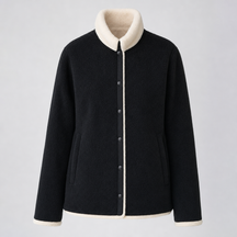 Women's Reversible Coat with Fleece | Ulcombe in Black - Juana Fashion