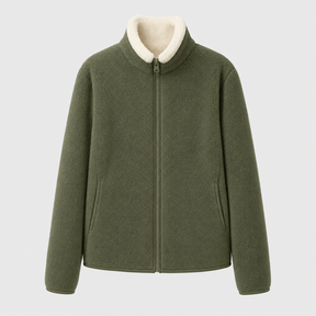 Women's Reversible Coat with Fleece | Ulcombe in Black - Juana Fashion