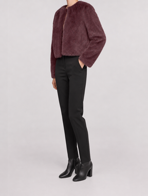 Women's Cropped Faux Fur Jacket | Yealand in Brown - Juana Fashion