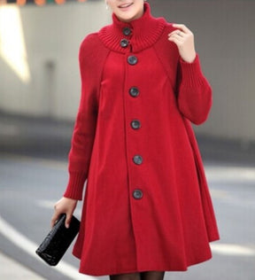 Women's Patchwork Long Sleeve Coat — View 3