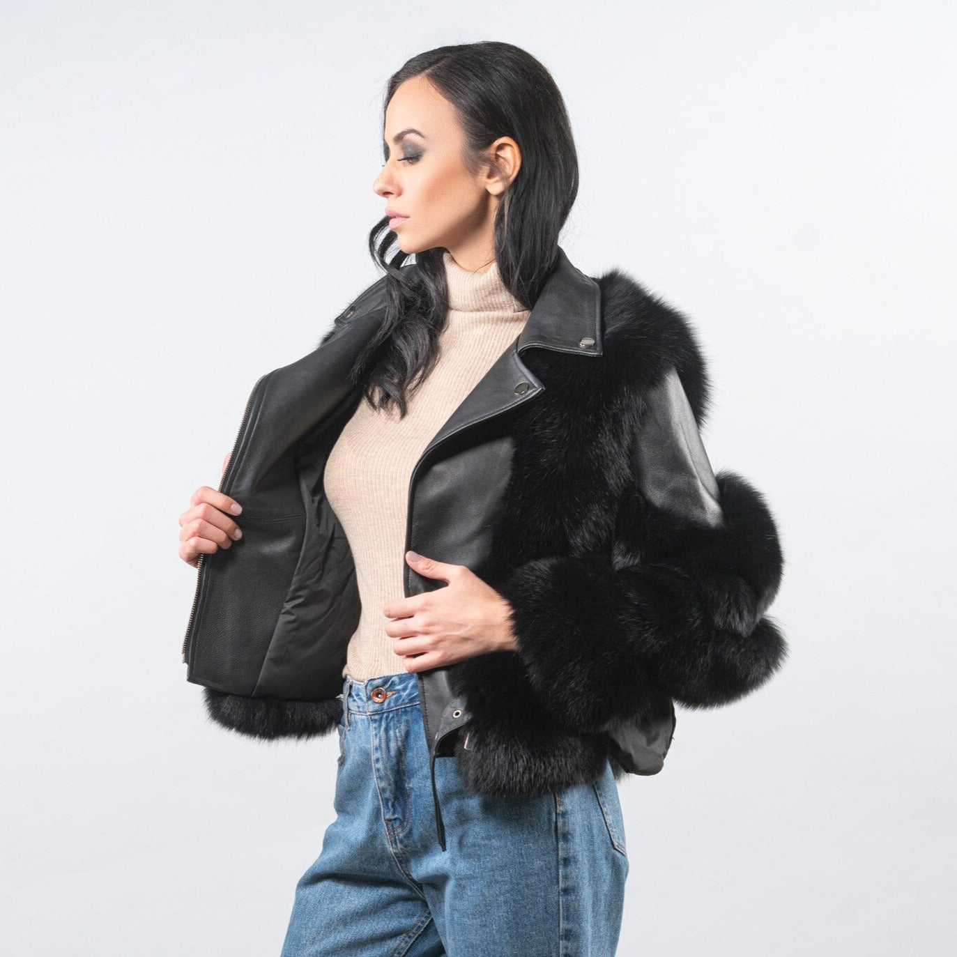 Women's Leather Look Jacket — View 1