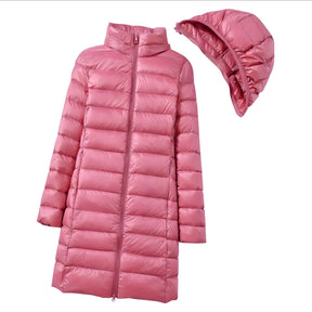 Women's Hooded Longline Puffer Coat — View 3