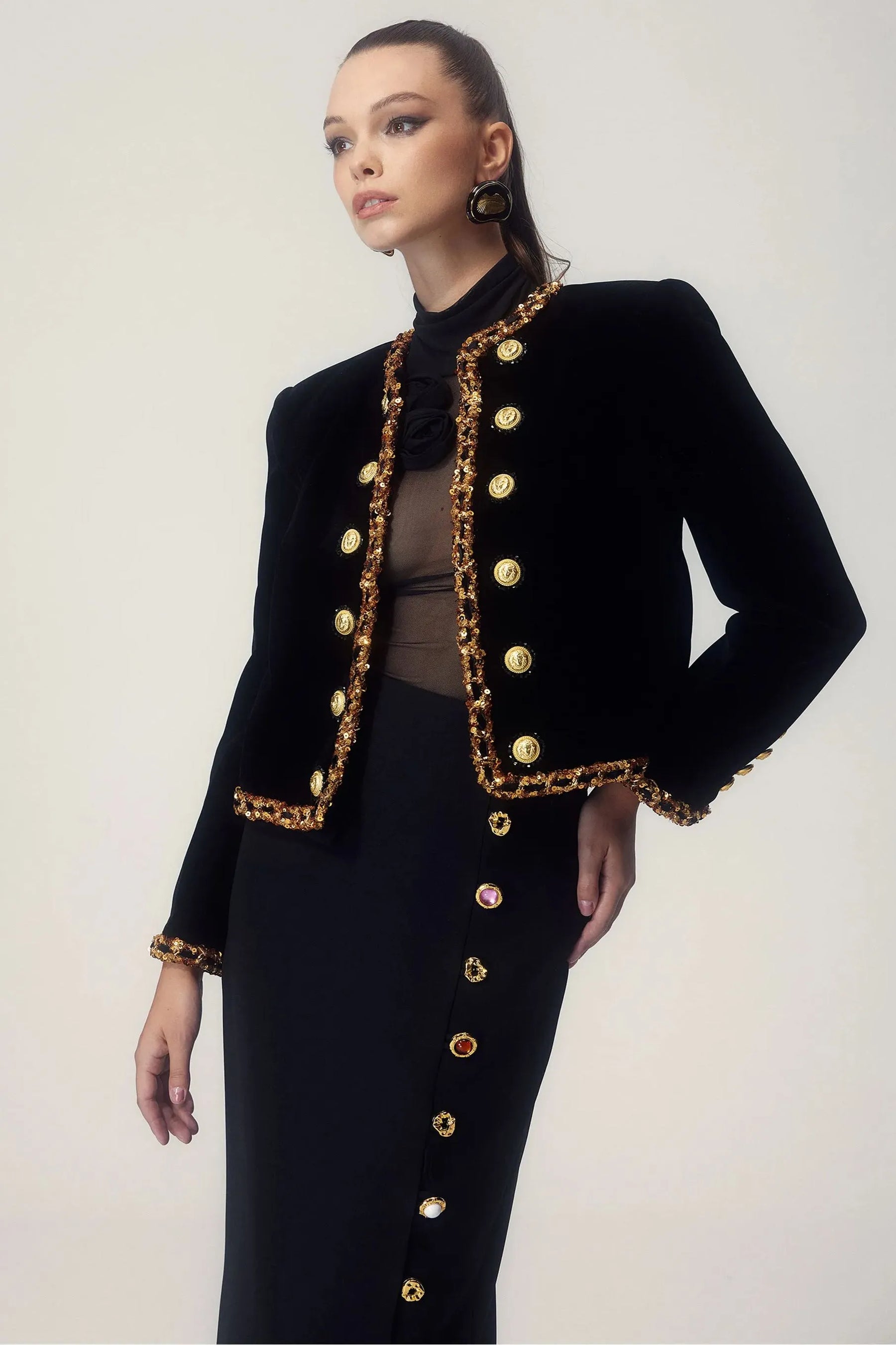 Women's Button Detail Jacket — View 3
