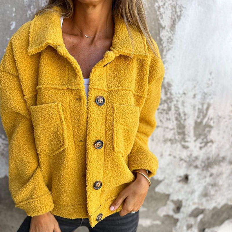 Women's Jacket with Cozy Lining | Lena in Green - Juana Fashion