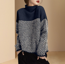 Women's Ribbed Turtleneck Sweater — View 7