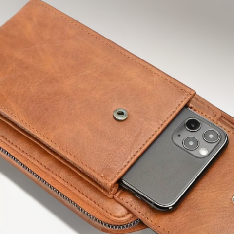 Women's Slim Zip Phone Crossbody Bag by Juana Fashion
