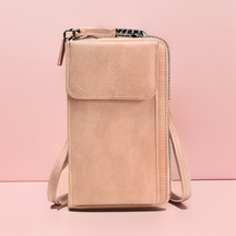 Women's Slim Zip Phone Crossbody Bag in Pink by Juana Fashion