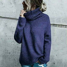 Women's Wool Oversized Turtleneck Sweater — View 7