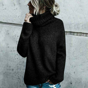 Women's Wool Oversized Turtleneck Sweater — View 4
