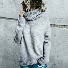Women's Oversized Ribbed Turtleneck Sweater — View 4