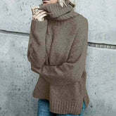 Women's Oversized Ribbed Turtleneck Sweater — View 2