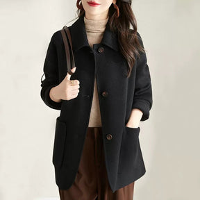 Women's Oversized Wool-Blend Coat | Harlow in Brown - Juana Fashion