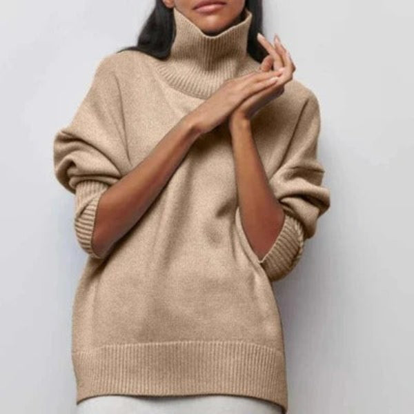 Women's Ribbed Turtleneck Sweater — View 2