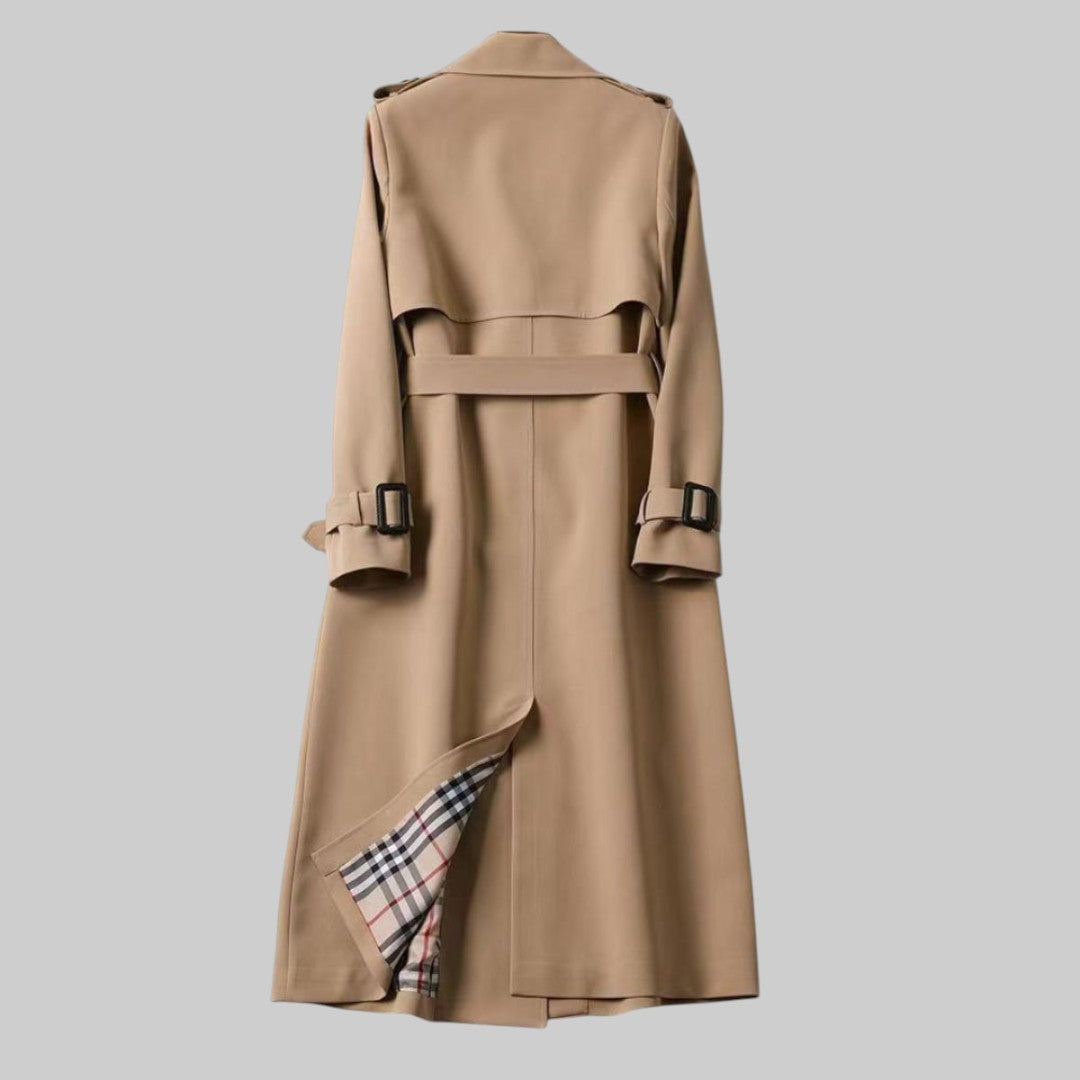 Women's Belted Double-Breasted Trench Coat | Helga in Beige - Juana Fashion