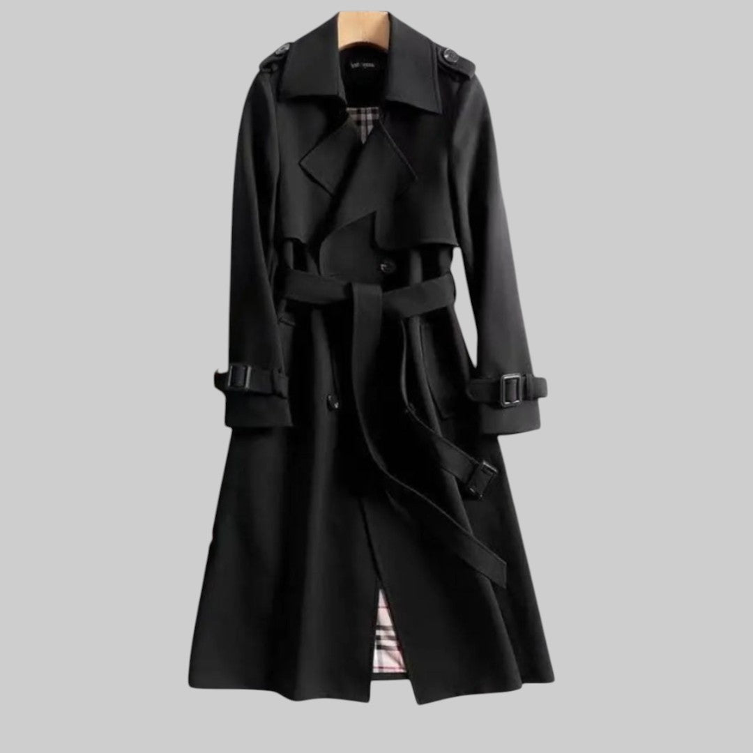 Women's Belted Double-Breasted Trench Coat | Helga in Beige - Juana Fashion