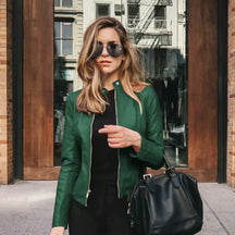 Women's Leather Look Jacket — View 10