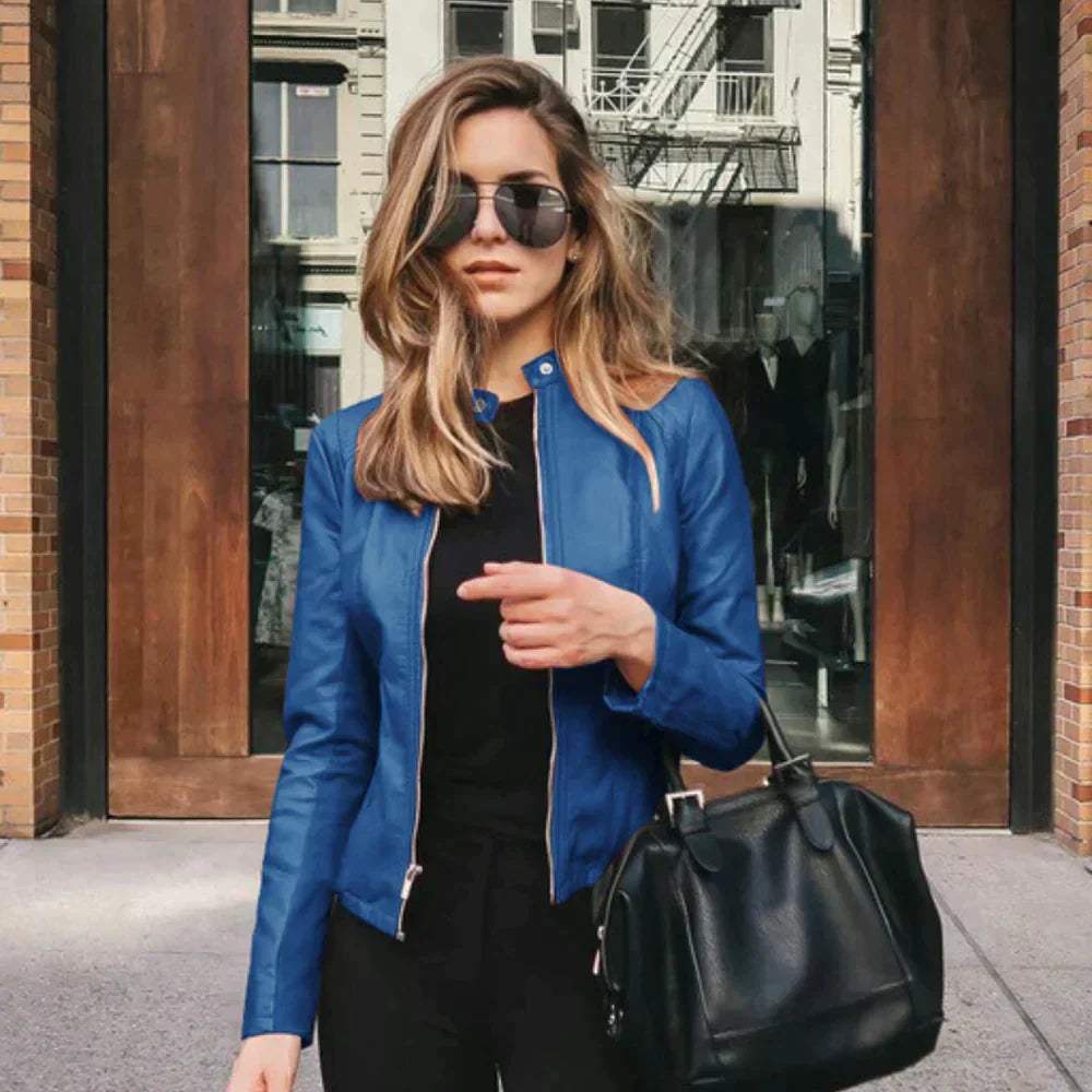 Women's Leather Look Jacket — View 9