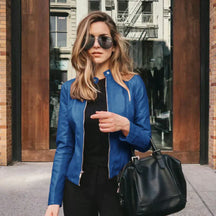 Women's Leather Look Jacket — View 9