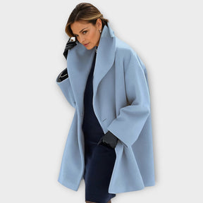 Women's Oversized Winter Coat | Julia in Blue - Juana Fashion