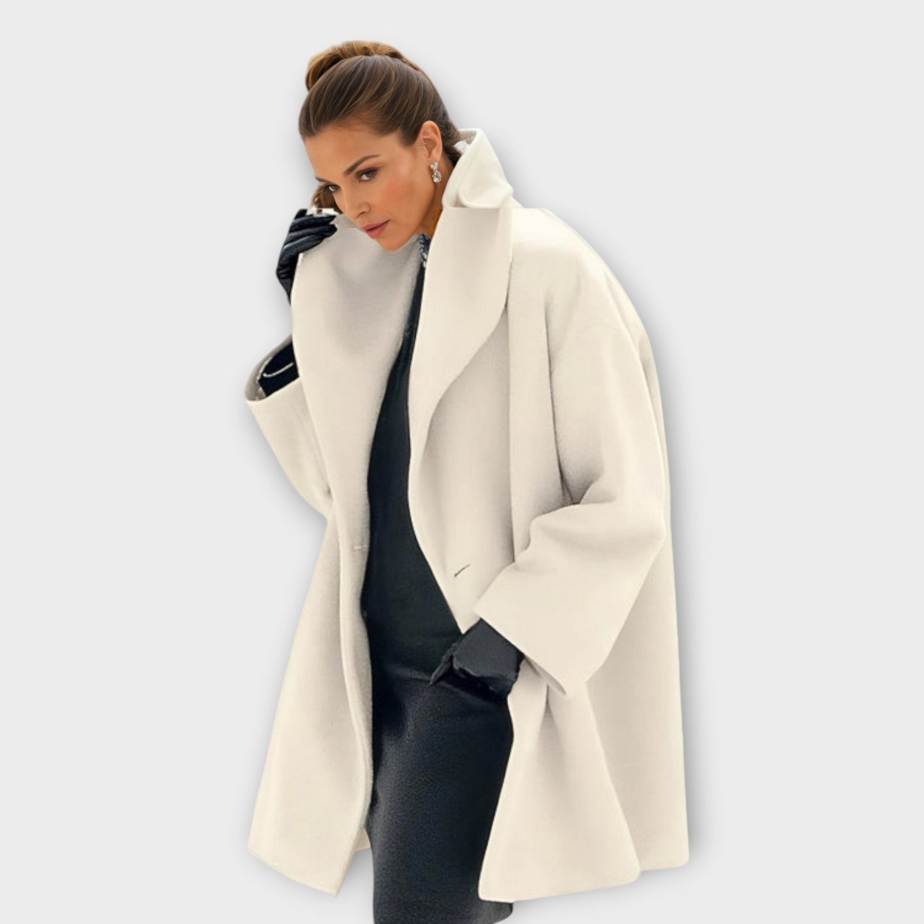 Women's Oversized Winter Coat | Julia in Blue - Juana Fashion