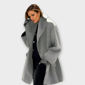 Women's Oversized Winter Coat | Julia in Blue - Juana Fashion