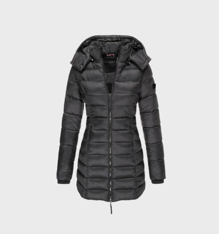 Women's Hooded Longline Coat — View 1