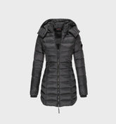 Women's Hooded Longline Coat — View 1