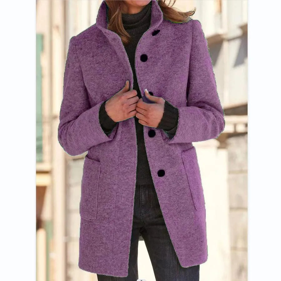 Women's Wool Button Detail Jacket — View 4
