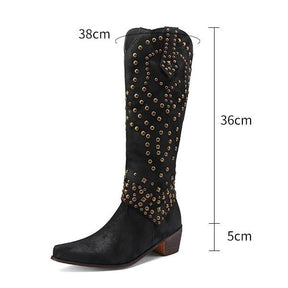 Women's Studded Knee High Boots — View 6