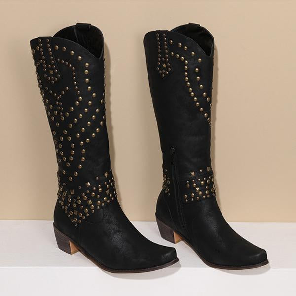 Women's Studded Knee High Boots — View 5