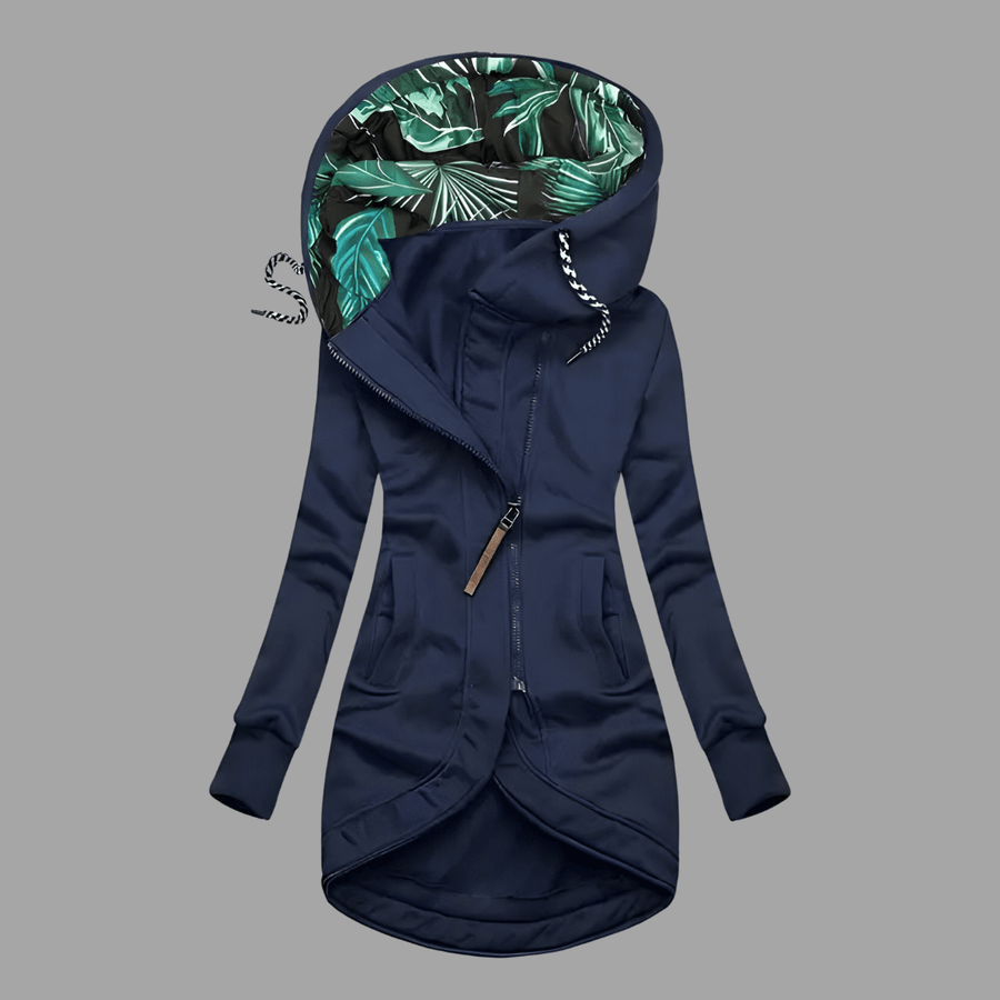 Women's Winter Jacket with Protective Outer Layer | Stefanie in Navy - Juana Fashion